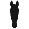 Horse head frontal silhouette