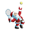 Jultomten Tennis Spel Tennis Racket Xmas