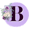 letter B Purple flower crown