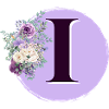 Buchstabe I Blumenkrone