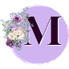 letter M Wreath of flowers