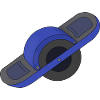 Blue One Wheel