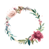 Modern flower wreath customizable