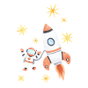 aquarelle spaceman