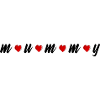 Lettering - black - mummy with hearts
