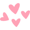 pink hearts