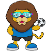 Lion Soccer Player Soccer