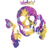 Skull with butterfly
