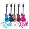 guitarren,guitarre,bunt, rock 'n' roll, rock