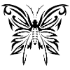 Gothic Schmetterling schwarz weiß Version