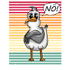 PLATTDEUTSCHER SPRUCH MIT MÖWE