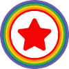 Rainbow round star