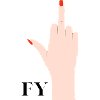 doigt d’honneur demoiselle