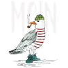 PLATTDEUTSCHER SPRUCH MIT MÖWE