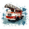 IFA W50 Straż Pożarna Drabina obrotowa
