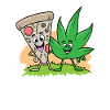 Pizza And Weed Cannabis Marijuana