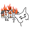 CAT BURNING A CHURCH