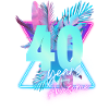 40 Years Neon Retro Celebration