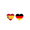 Spanien Deutschland Flagge Spanisch Deutsch