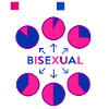Graphique à secteurs bisexuel Bi Pride Flag