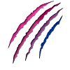 Bisexual Bi Pride Flag Scratch