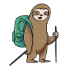 Lazy Hiker Sloth Hiking