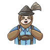 Sloth Bavarian Lederhosen