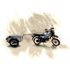 Simson S 51 Enduro mit Anhänger