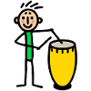 Drummer Drummer plays Congas Djembe