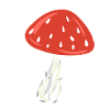 red mushroom symbol nature biology