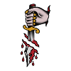 old school style blood dagger