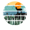 Retro Howling Wolf Wild