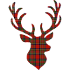 Red tartan deer