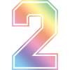 2 Zahl Bunt