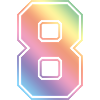 8 Zahl Bunt