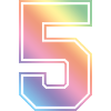 5 Zahl Bunt