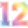 12 Zahl Bunt