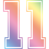 11 Zahl Bunt