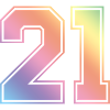 21 Zahl Bunt