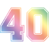 40 Zahl Bunt