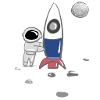 moon cartoon planet astrology