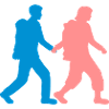 Couple goes hiking