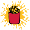 Farbklecks Pommes Frites