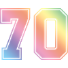 70 Zahl Bunt