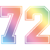 72 Zahl Bunt