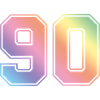 90 Zahl Bunt