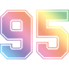 95 Zahl Bunt