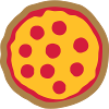 Round of delicious pizza