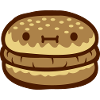 Cute face cheeseburger