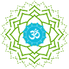ohm sign green blue yoga